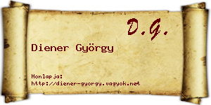 Diener György névjegykártya
