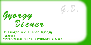 gyorgy diener business card