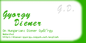 gyorgy diener business card